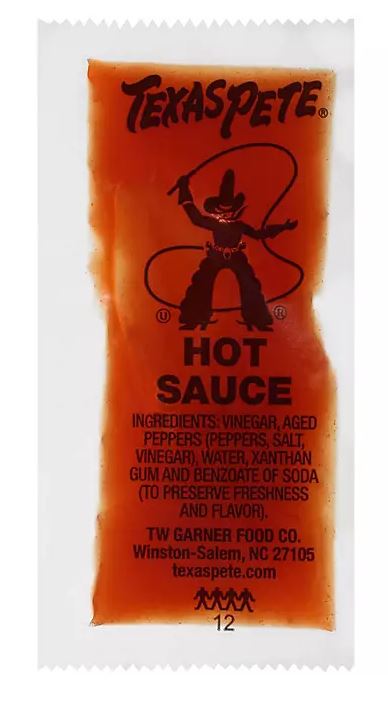 SAUCE HOT SINGLE SERVE 200/CS - Condiments